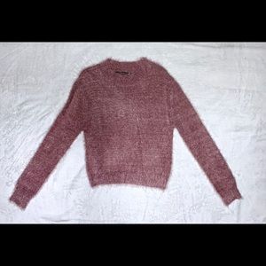 Love Tree Pink Fuzzy Sweater